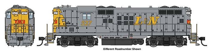 Walthers Mainline HO 20499 EMD GP9 Phase II with High Hood Locomotive ESU, Louisville & Nashville #527