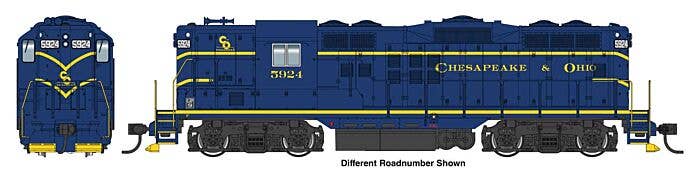 PREORDER Walthers Mainline HO 10494 EMD GP9 Phase II with High Hood Locomotive, Chesapeake & Ohio #5951