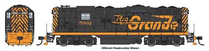 PREORDER Walthers Mainline HO 10496 EMD GP9 Phase II with High Hood Locomotive, Denver & Rio Grande Western #5904
