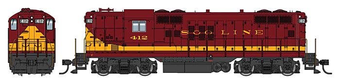 Walthers Mainline HO 10501 EMD GP9 Phase II with High Hood Locomotive, Soo Line #412