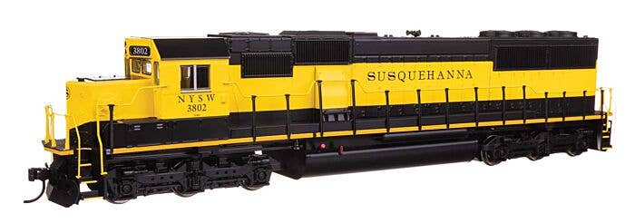 Walthers Mainline HO 9768 EMD SD60 Spartan Cab Locomotive, New York Susquehanna & Western #3802