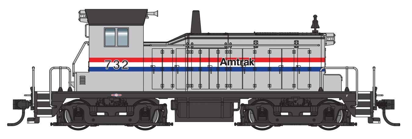 PREORDER Walthers Mainline HO 910-9236 EMD SW1 Diesel Locomotive, Amtrak #732