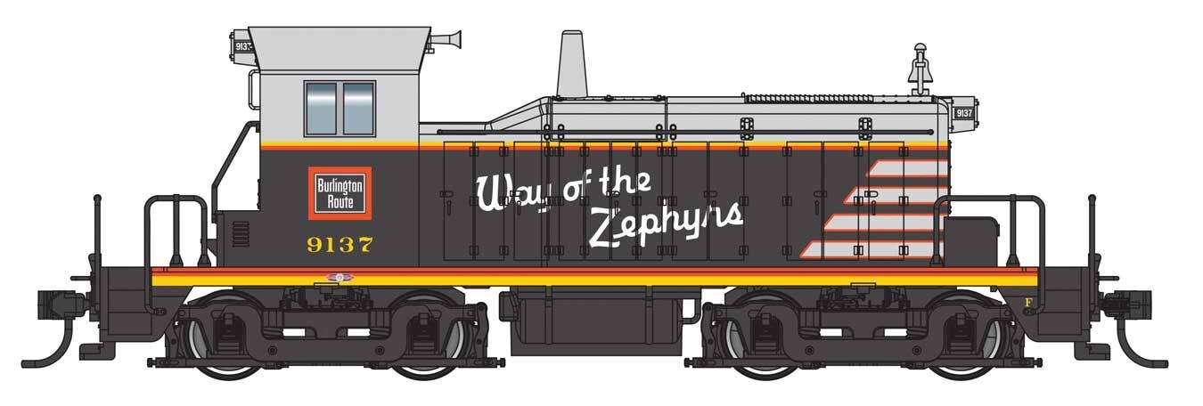 PREORDER Walthers Mainline HO 910-9240 EMD SW1 Diesel Locomotive, Chicago Burlington & Quincy #9137