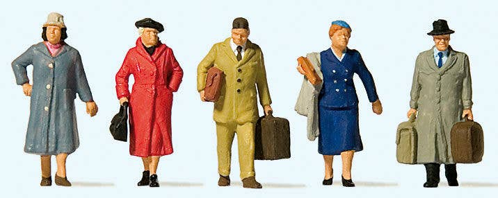 Preiser HO 10662 Era III Passengers Set #1 (5-Pack)