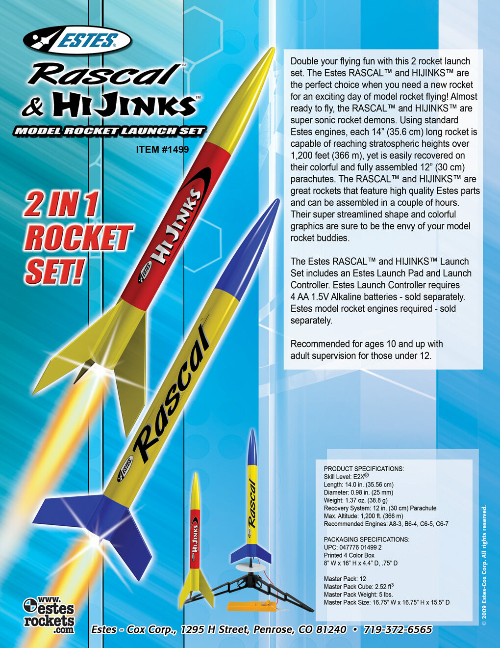 Estes Rockets 1499 Rascal and Kijinks Launch Set