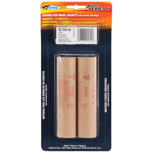 Estes Rockets 10052 E16-0 29mm 2pk Engine Ups Only (1695)