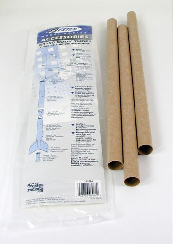 Estes Rockets 3086 BT-50 Body Tube 3pak