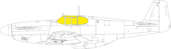 Eduard P-51B/C framed canopy 1/48 MASK for EDUARD