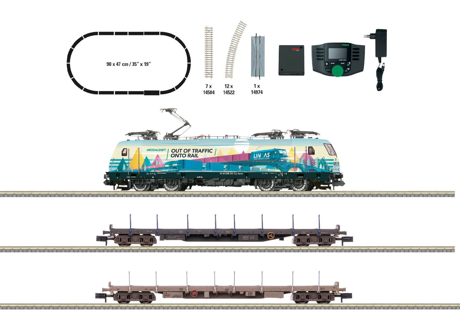PREORDER Minitrix N 11165 Freight Train Digital Starter Set, LINEAS