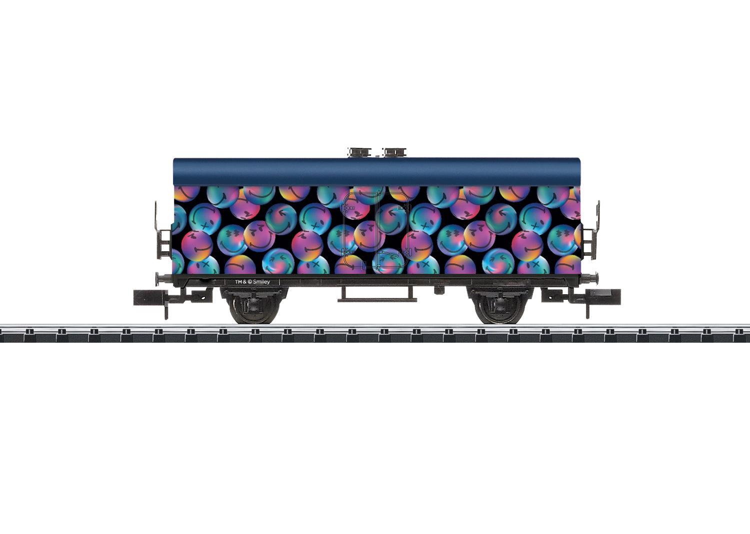 Minitrix N 18991 2-Axle Reefer with Smooth Sides, SmileyWorld Car 2025