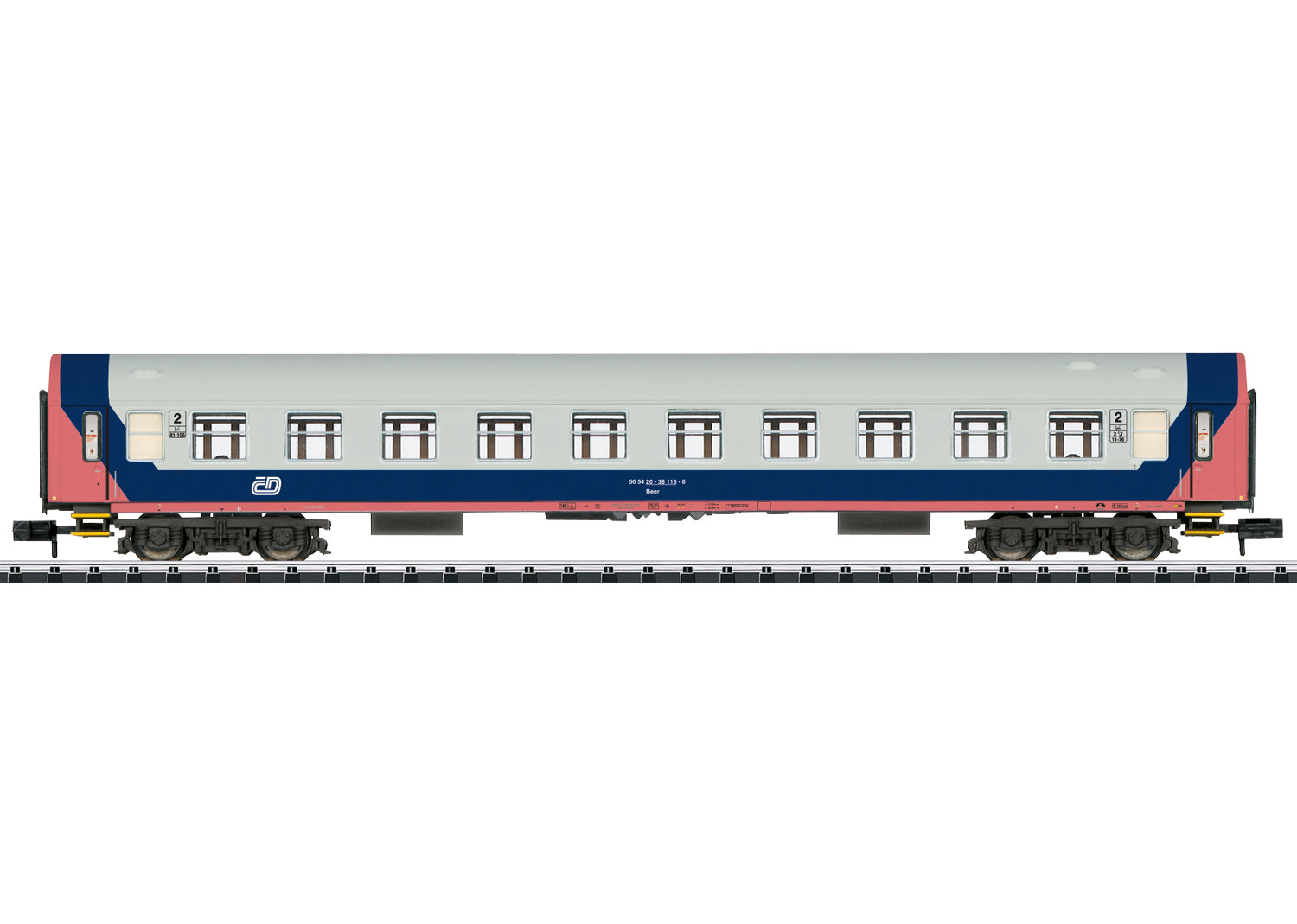 PREORDER Minitrix N 18438 Type Y/B 2nd Class Coach, Czech Railroad