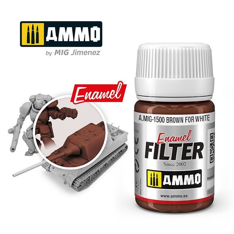 Ammo Mig 1500 BROWN/WHITE ENAMEL FILTER