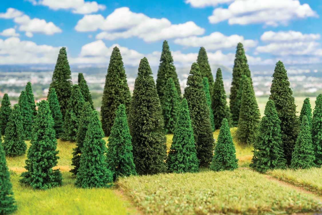 PREORDER Faller A 181543 Fir Trees, Assorted Sizes (100-Pack)