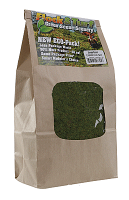 Scenic Express 882E Flock & Turf Ground Cover ECO Pack Bag, Scrub Grass Blend 48oz 1.4l