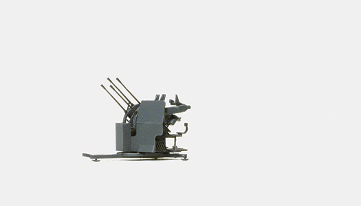 Preiser HO 16582 Former German Army WWII, Anti-Aircraft Gun, 2cm Flakvierling 38 with Trailer SdAnh 52, Unpainted