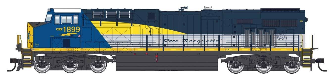 PREORDER Walthers Mainline HO 910-10227 GE ES44AC Evolution Series GEVO, CSX Pere Marquette & Ohio Heritage #1899