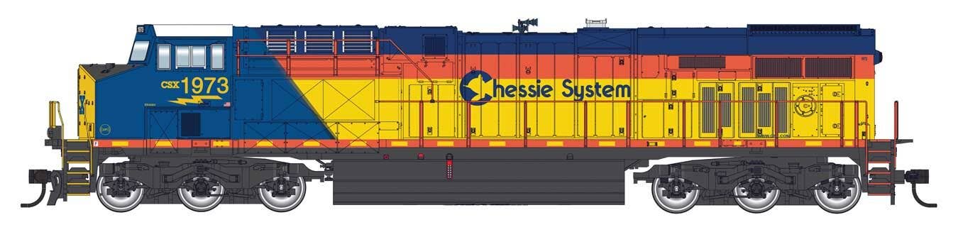 PREORDER Walthers Mainline HO 910-10228 GE ES44AC Evolution Series GEVO, CSX Chessie System Heritage #1973