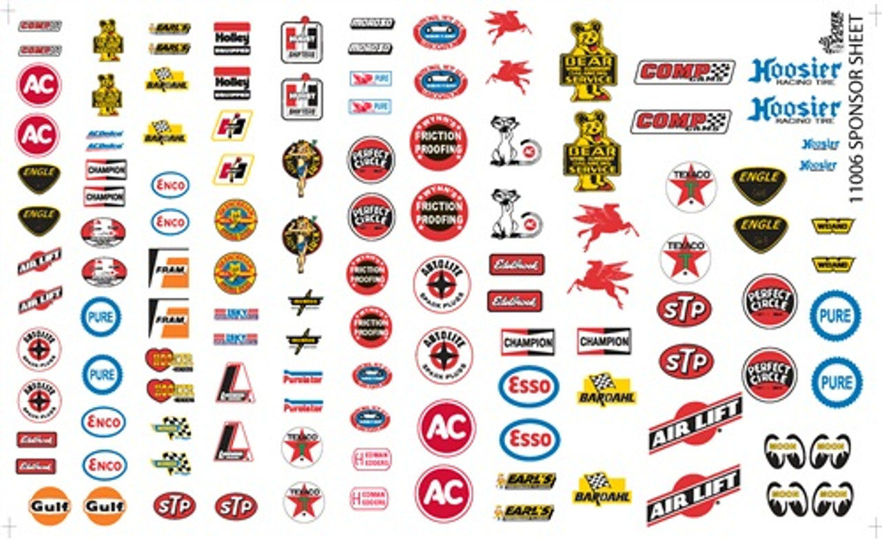 Gofer Racing 11006 Sponsor Sheet Decal 1:24
