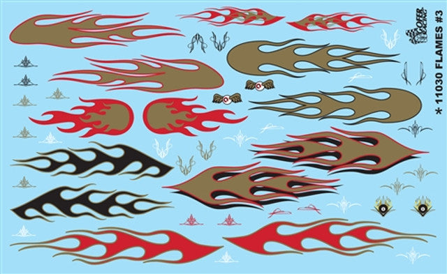 Gofer Racing 11030 Gold Flames