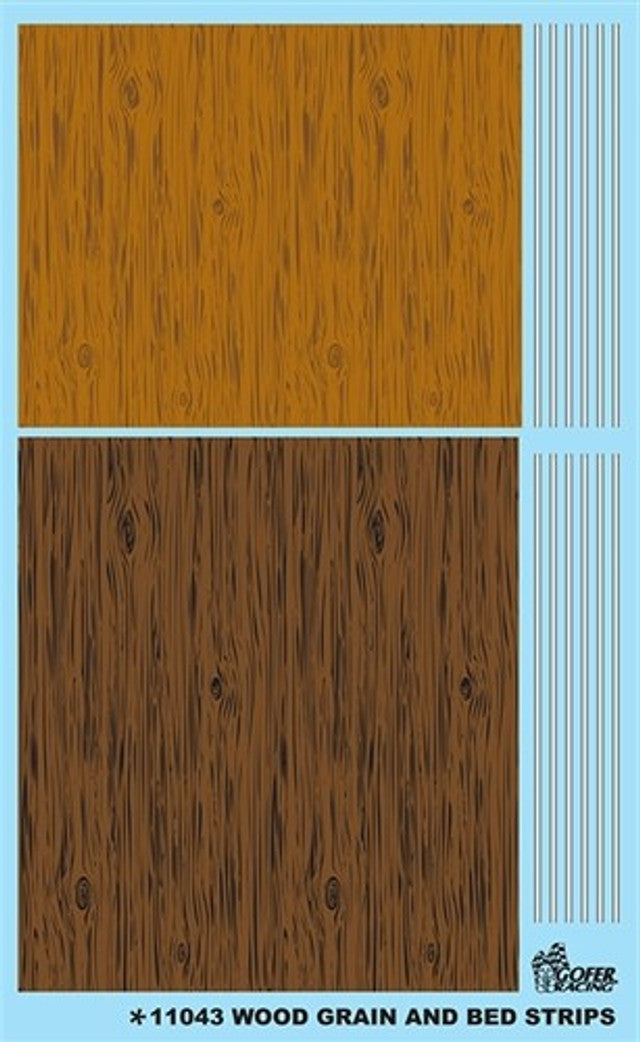 Gofer Racing 11043 Woodgrain Decal Sheet