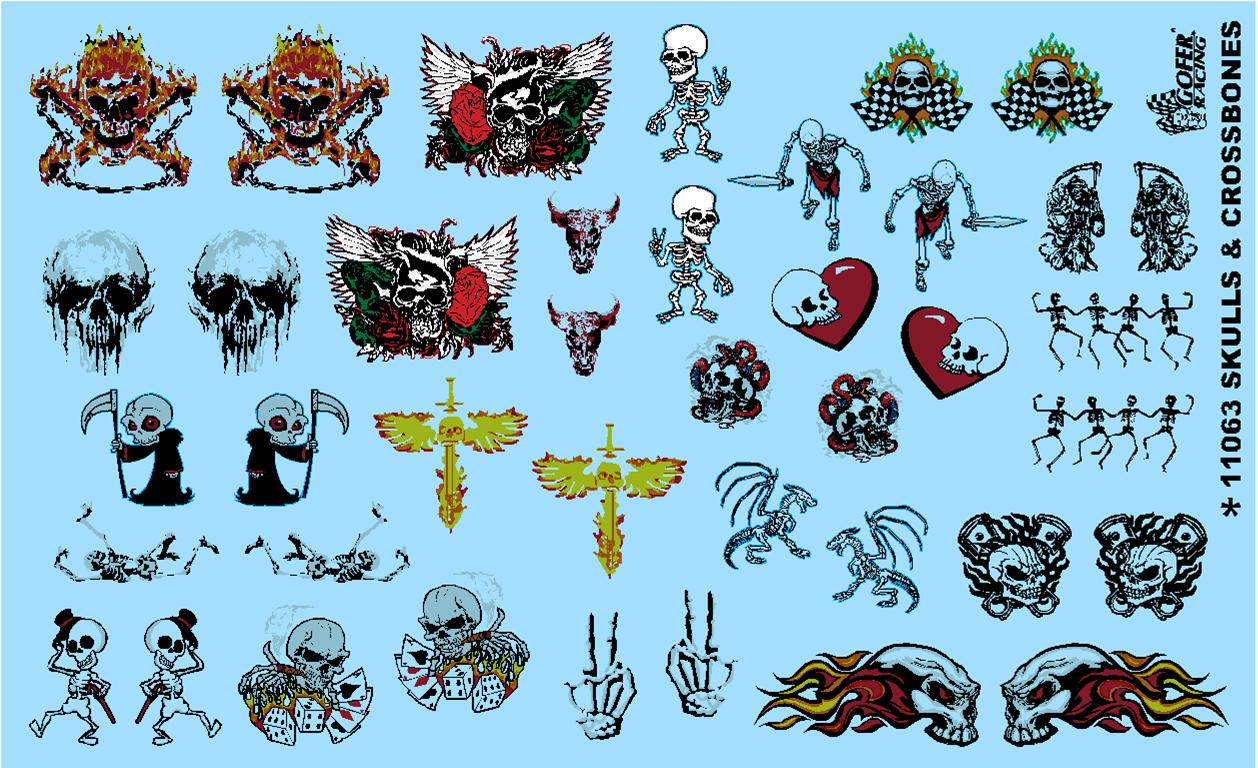 Gofer Racing 11063 Skulls and Crossbones Decal
