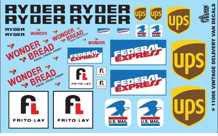 Gofer Racing 11066 Delivery Van Decals 1:25