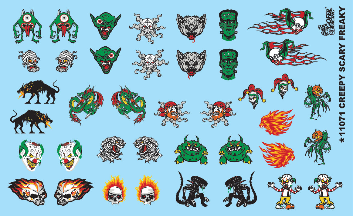 Gofer Racing 11071 CREEP SCARY FREAKY DECAL