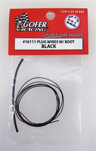 Gofer Racing 16111 Plug Wires w/boot Black