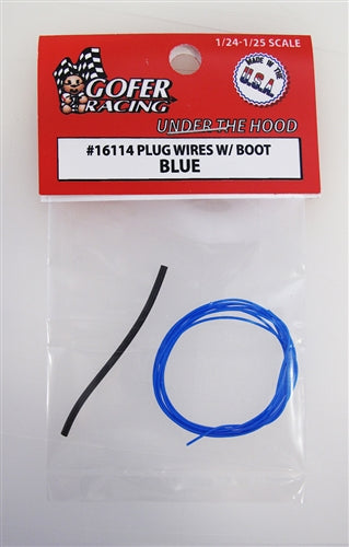 Gofer Racing 16114 Plug Wires w/boot Blue