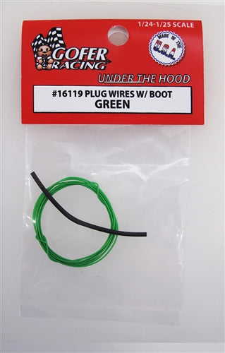 Gofer Racing 16119 Plug Wires w/boot Green