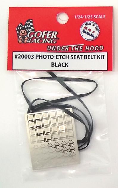 Gofer Racing 20003 PHOTO ETCH SEAT BELT BLK