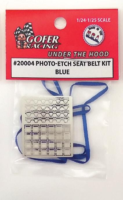 Gofer Racing 20004 PHOTO ETCH SEAT BELT BLUE