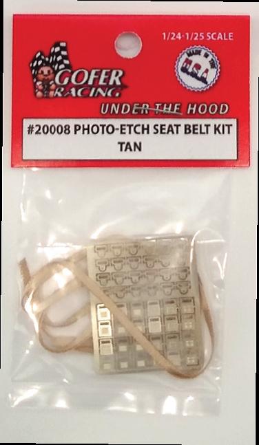 Gofer Racing 20008 PHOTO ETCH SEAT BELT TAN
