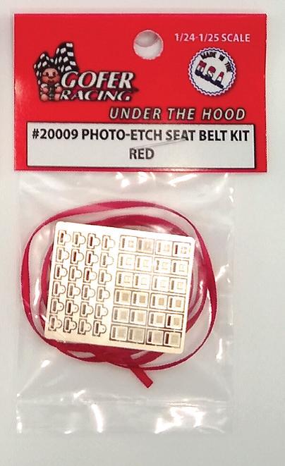 Gofer Racing 20009 PHOTO ETCH SEAT BELT RED