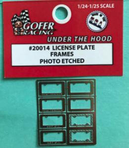 Gofer Racing 20014 PHOTO ETCH LICENSE PLATE