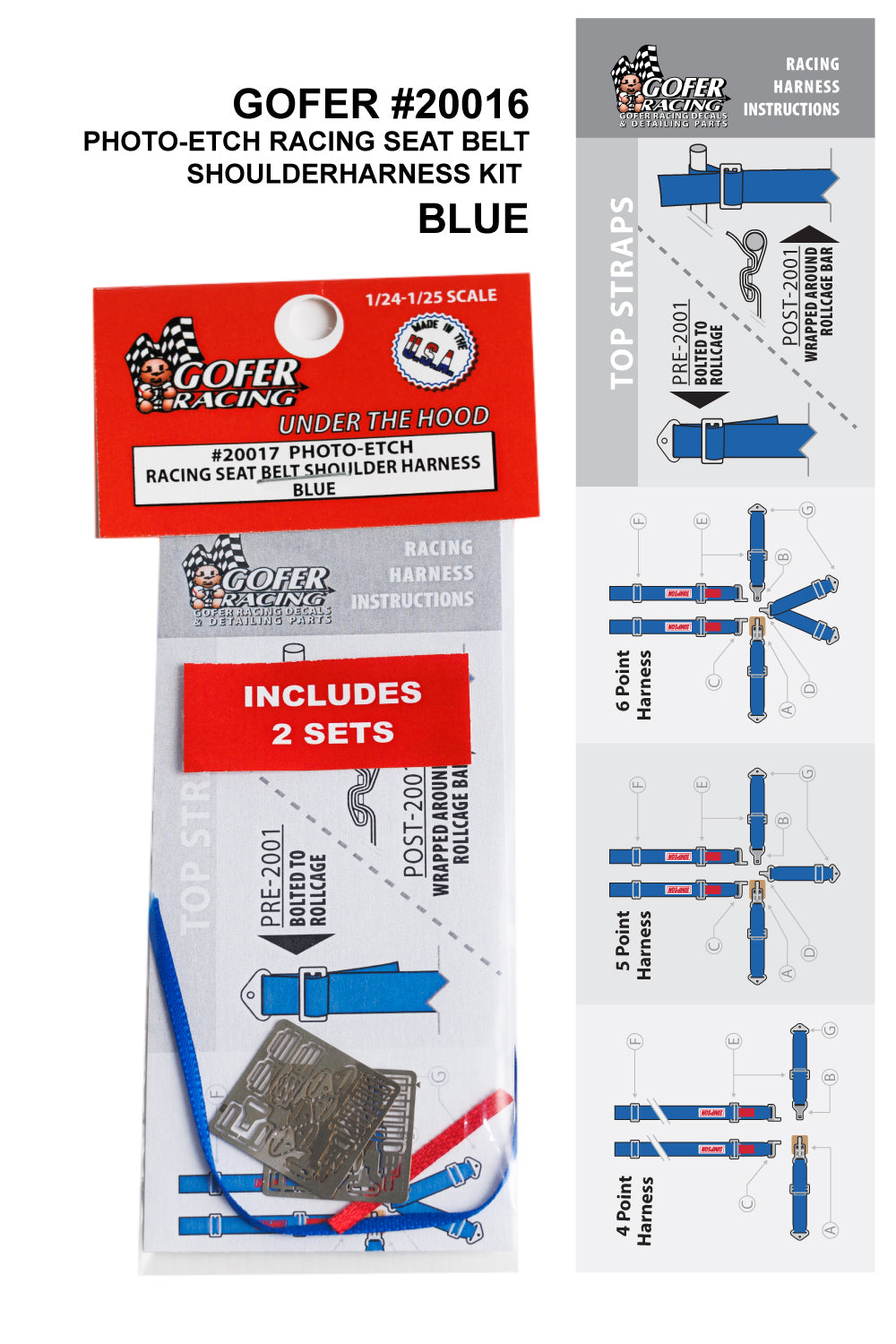 Gofer Racing 20017 ETCHD NASCAR BELTING BLUE