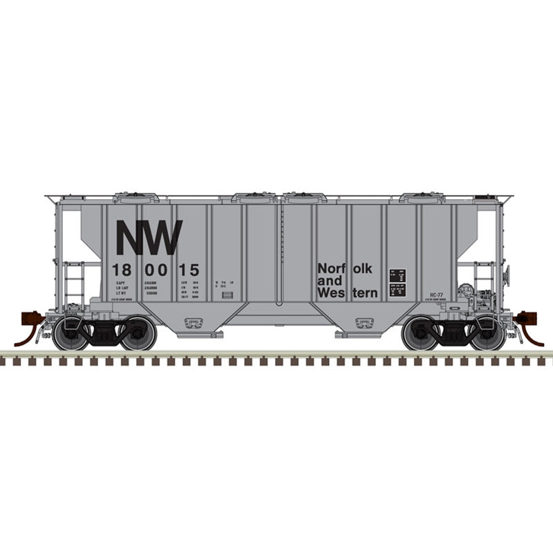 PREORDER Atlas Master Line HO 20007698 Portec 3000 2-Bay Covered Hopper, Norfolk & Western #180015 | 74.66