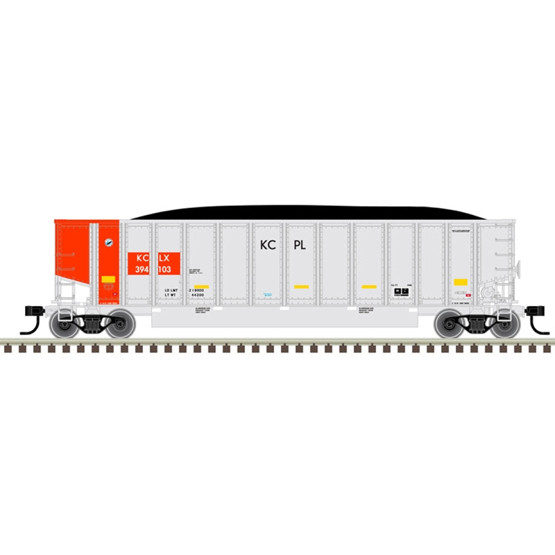 PREORDER Atlas Trainman HO 20007723 Aluminum Coal Gondola, Kansas City Power & Light KCLX #394075/394120/394125 (3-Pack)