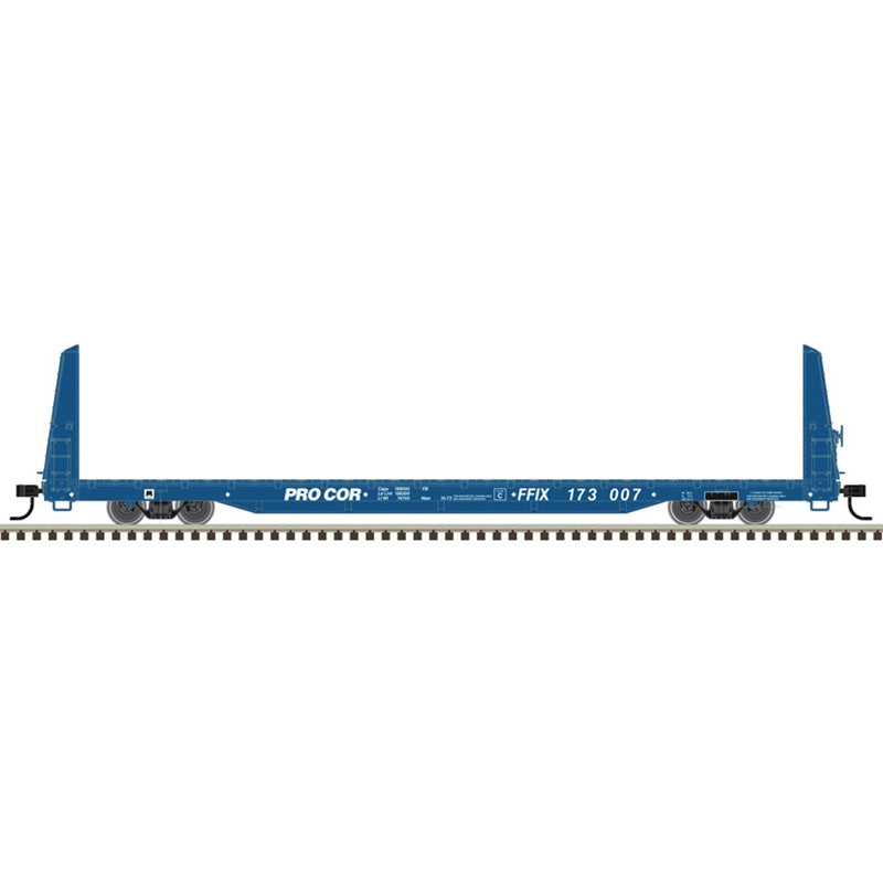 PREORDER Atlas Trainman HO 20007955 62' Short Bulkhead Flat Car, Procor FFIX #173016