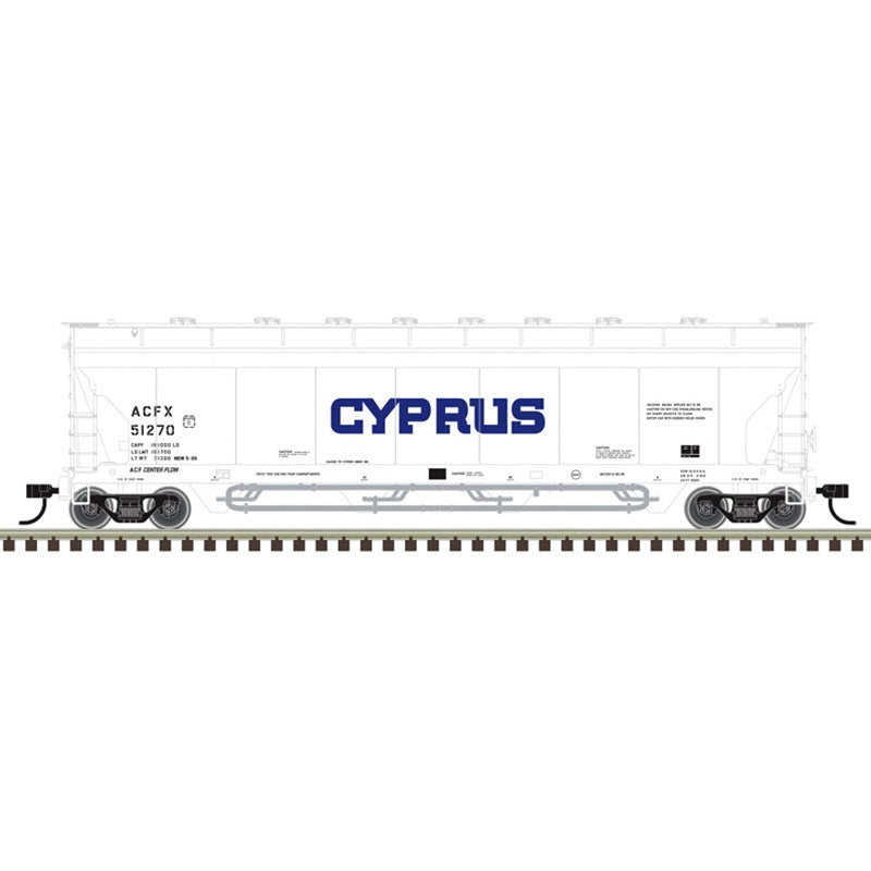 PREORDER Atlas Master Line HO 20007986 ACF Center Flow Pressureaide Covered Hopper, American Industrial Transport Cyprus #51230