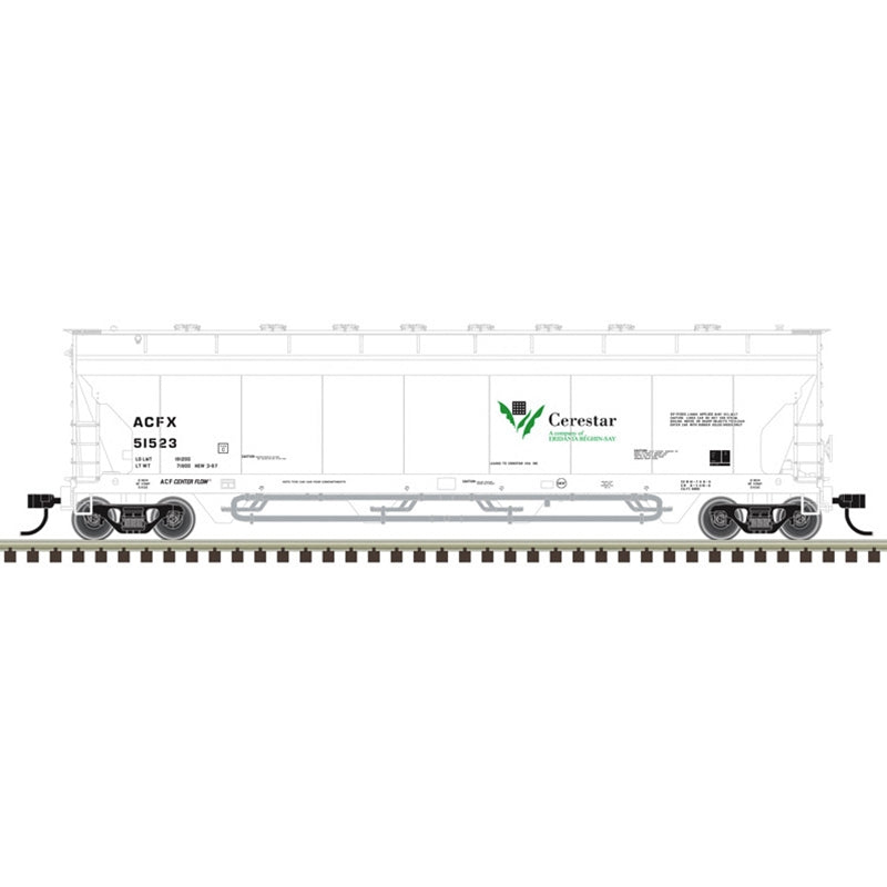 PREORDER Atlas Master Line HO 20007998 ACF Center Flow Pressureaide Covered Hopper, American Industrial Transport Cerestar #51523