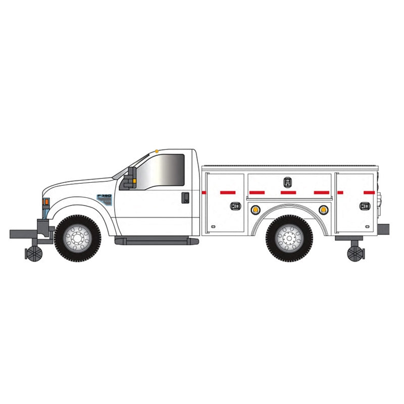 PREORDER Atlas HO 30000163 F-350 Hi-Railer, White