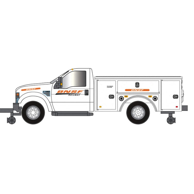 PREORDER Atlas HO 30000164 F-350 Hi-Railer, Burlington Northern Santa Fe