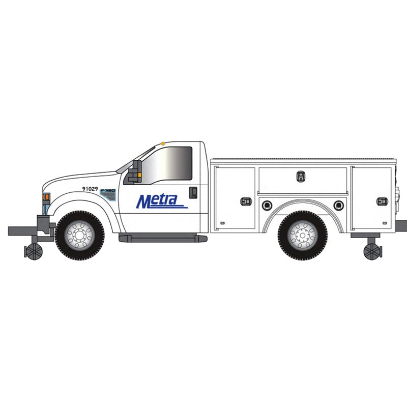 PREORDER Atlas HO 30000169 F-350 Hi-Railer, Metra