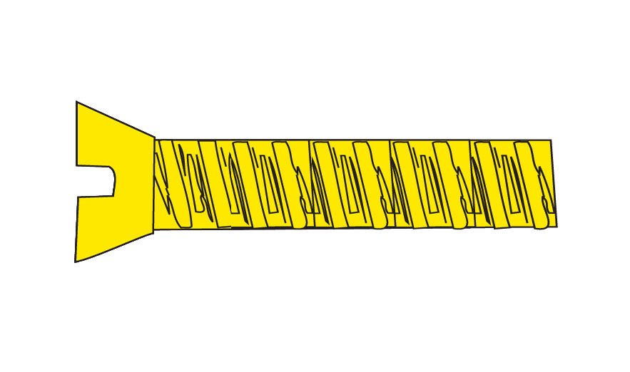 Woodland Scenics WOO852 Hob-Bits(R) 1-72 Flat Head Screws - Brass, pkg(5) -- 1/2" Long, All Scales
