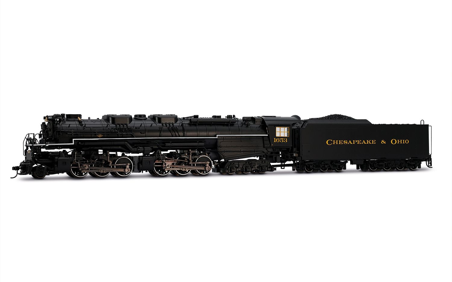 Rivarossi HO HR2952S Allegheny 2-6-6-6 Articulated Steam Locomotive, Chesapeake & Ohio #1653 (DCC & Sound Equipped)