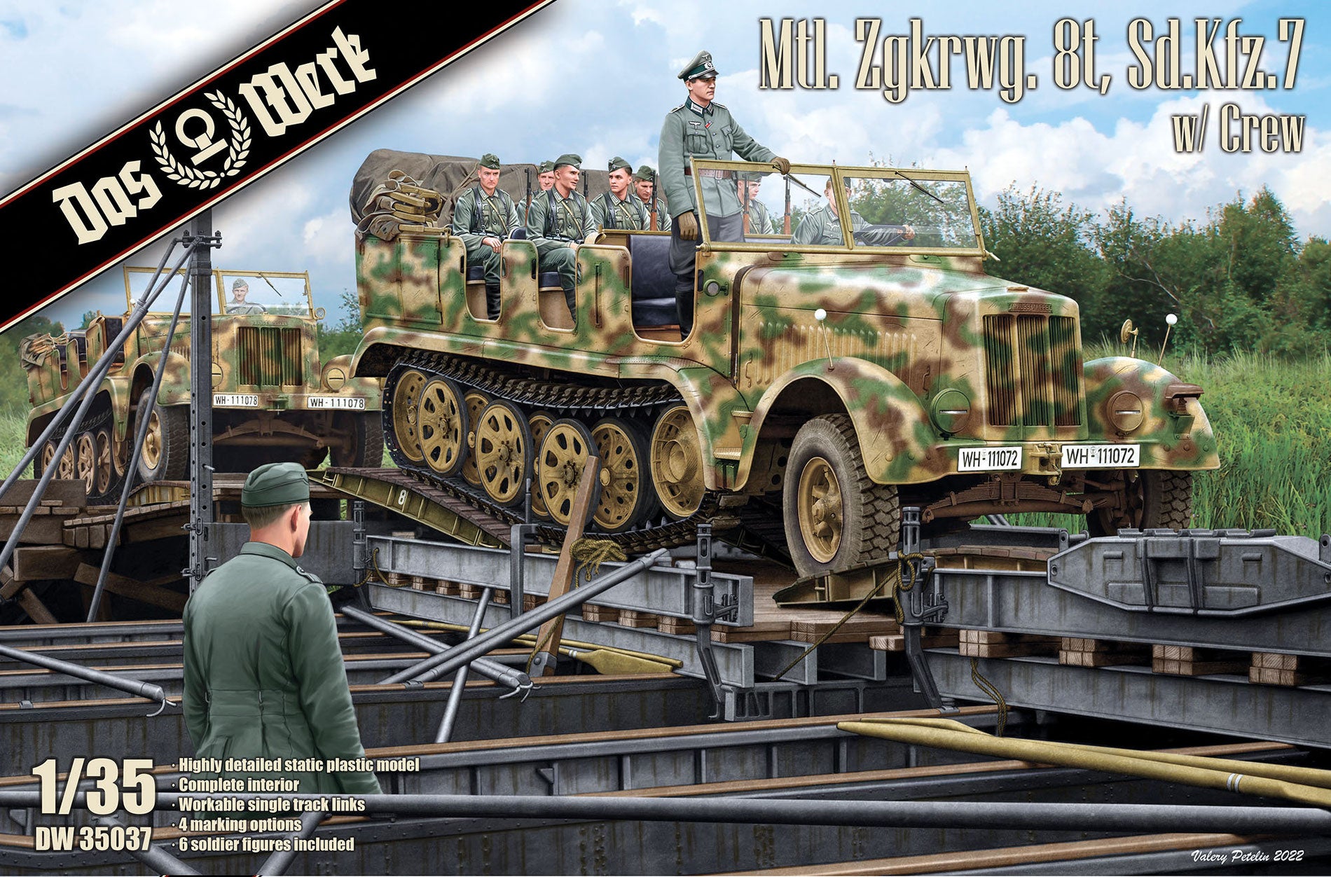 Das Werk 1/35 Sd.Kfz.7 - mtl. Zgkrwg. 8t w/Crew, Vehicle