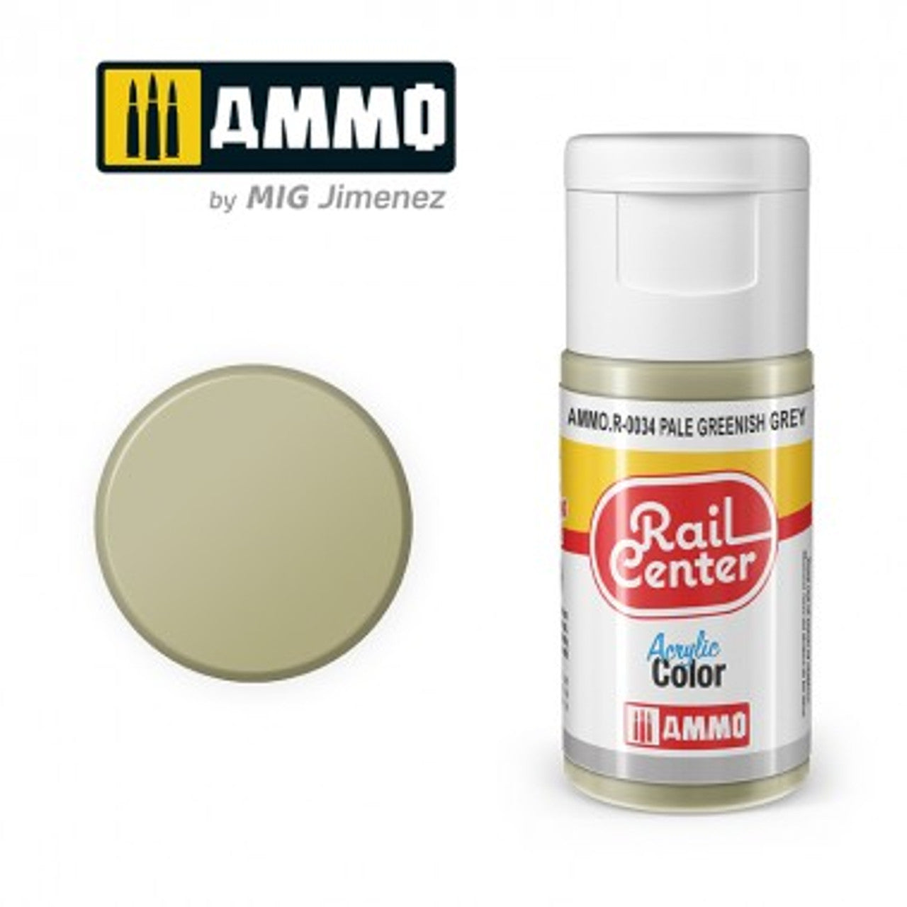 Ammo Mig R0034 PALE GREENISH GRAY (15ML)