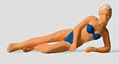 Preiser HO 28073 Individual Figures, Recreation & Sports, Reclining Female Swimmer