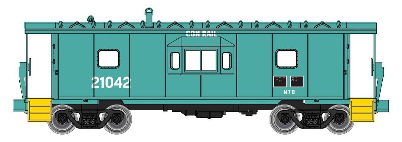 PREORDER Walthers Mainline HO 910-8673 International Bay Window Caboose, Conrail #21042
